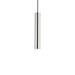 nickel contemporary metal tube pendant