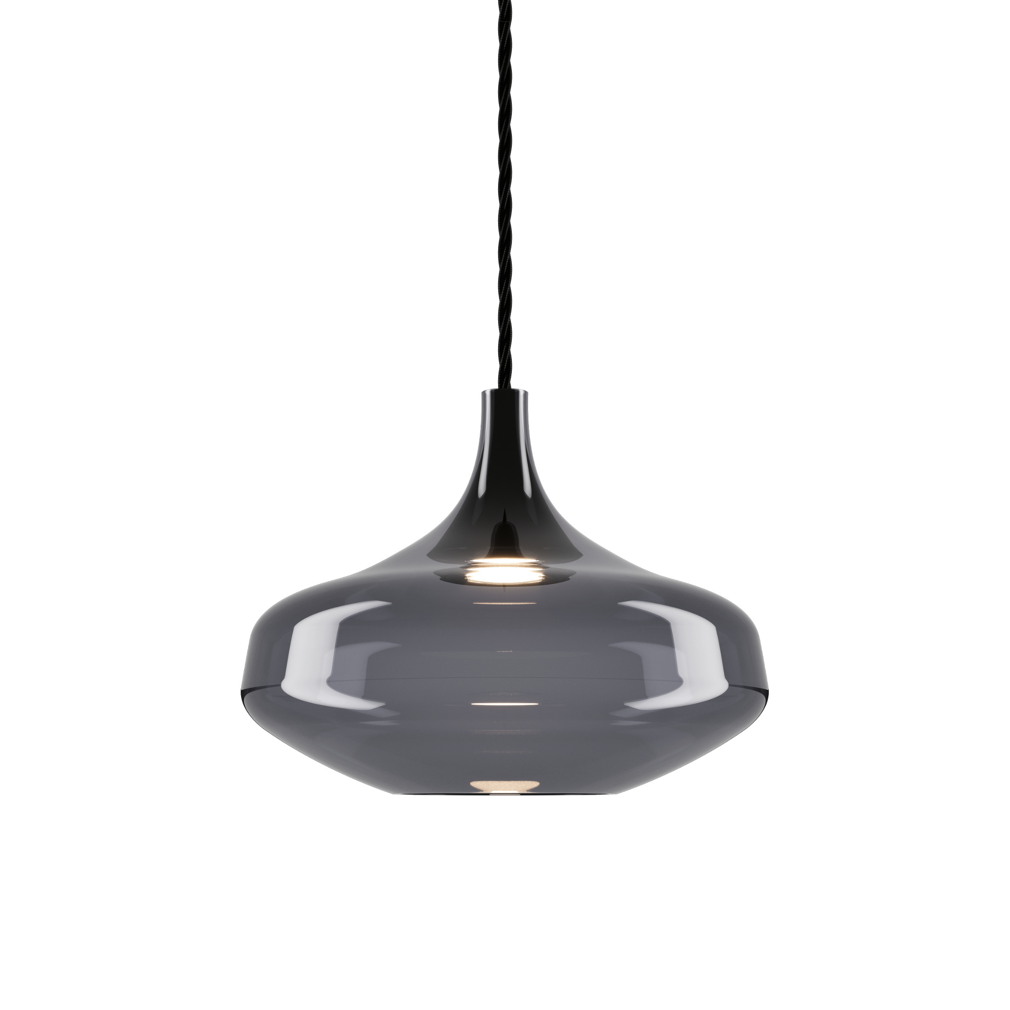 Nostalgia Large Pendant Lodes Glossy Smoke Black