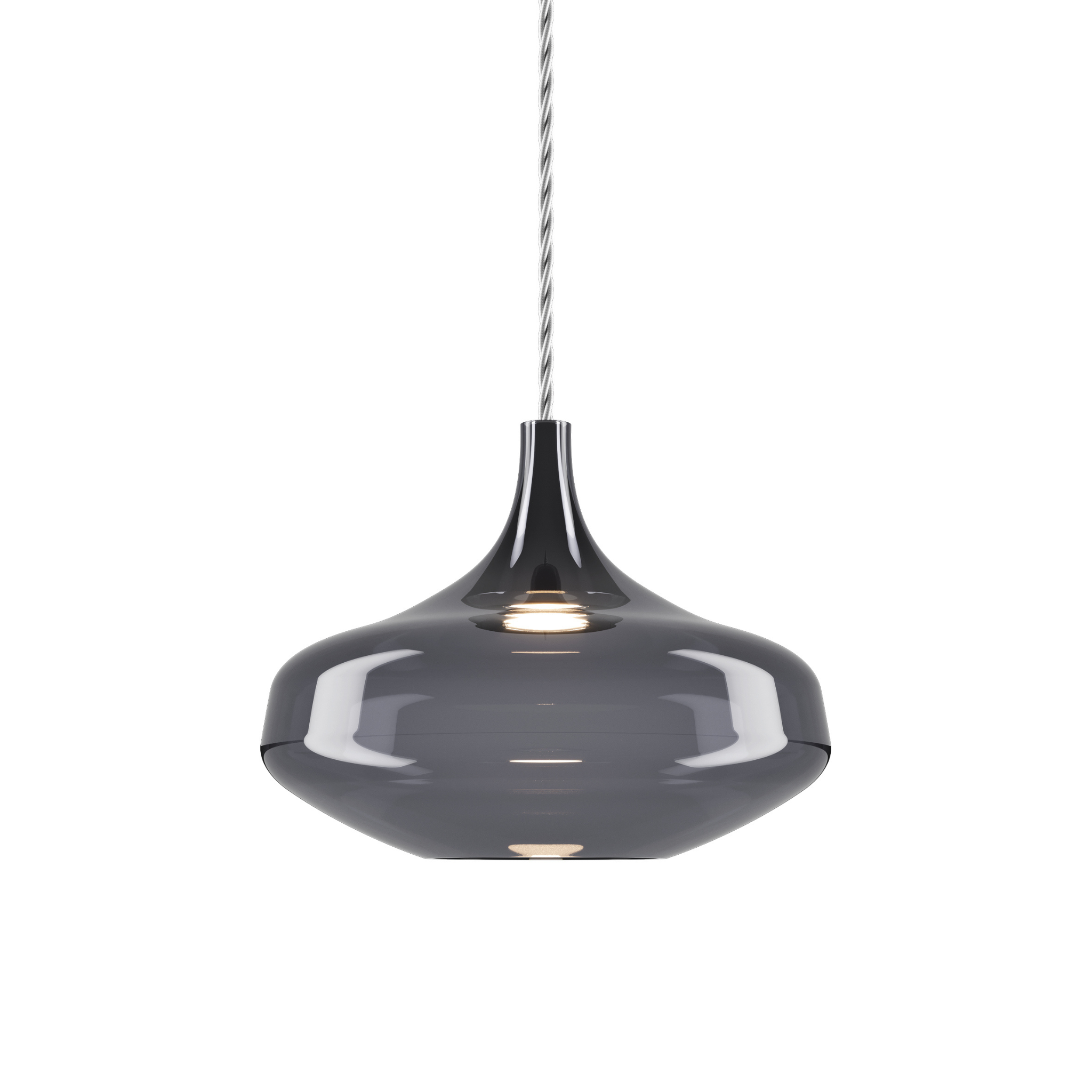 Nostalgia Large Pendant Lodes Glossy Smoke Chrome