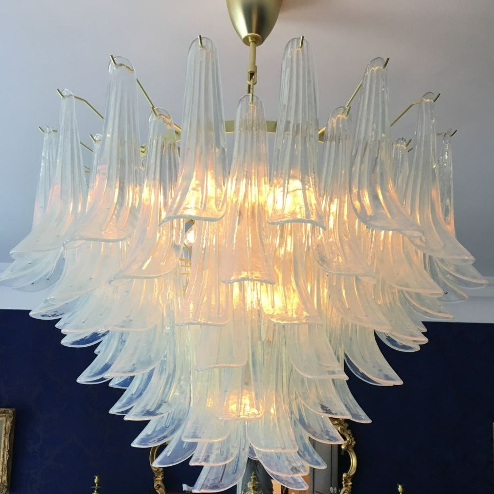 Mid-Century-Style Opaline Murano Glass Wall Light
