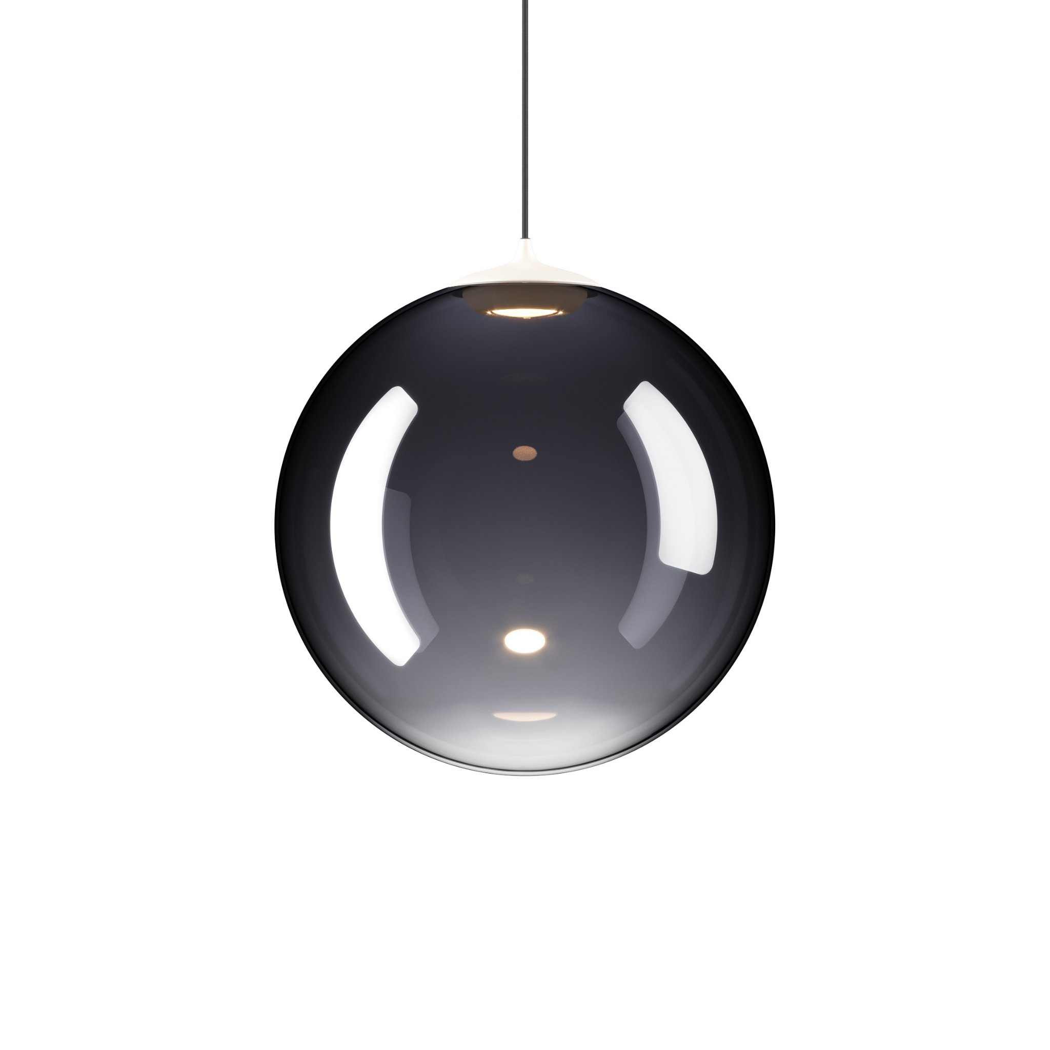 Random Solo 23cm Ceiling Pendant Lodes - Glossy Smoke