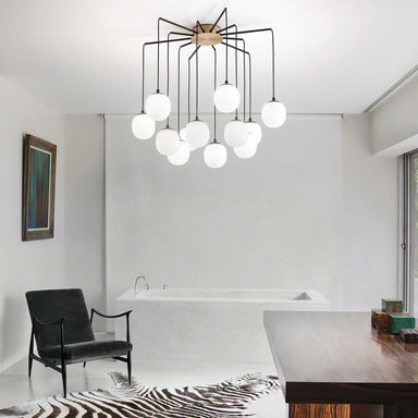 Modern Cluster Ceiling Pendant With 12 Globes