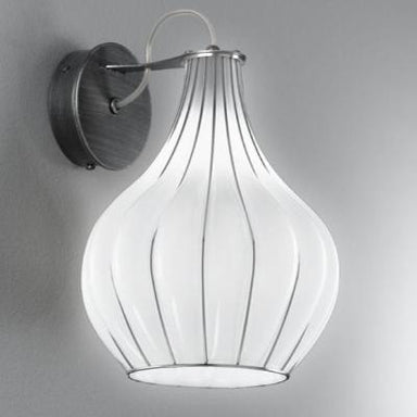 Elegant Modern Handblown Wall Lantern In 4 Delicate Murano Glass Finishes