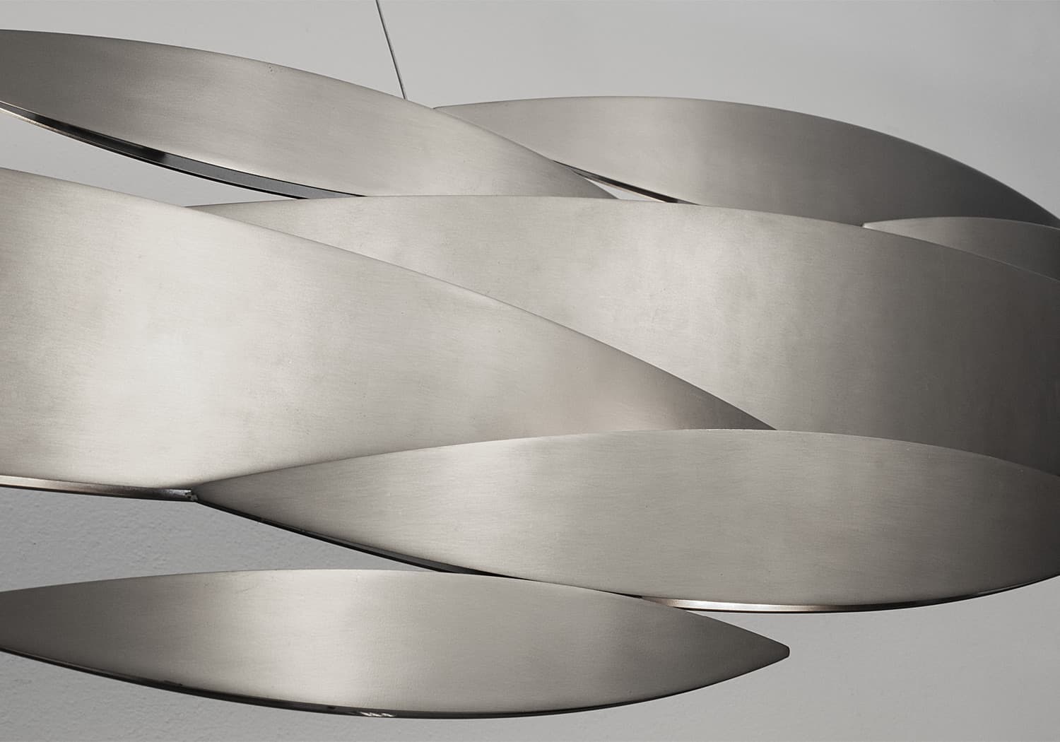 brushed nickel metal hanging ceiling light