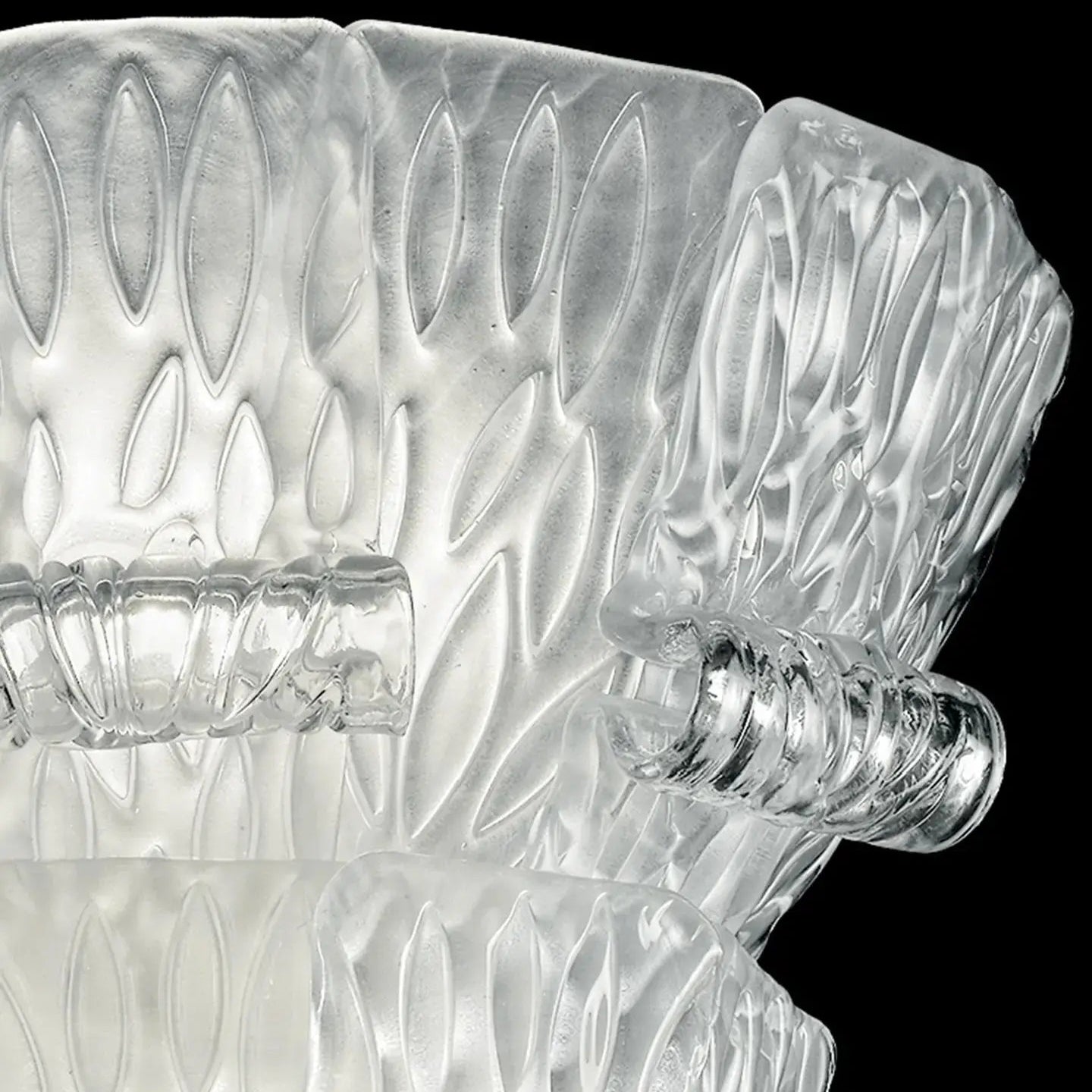 Handmade Classic Venetian Flush Ceiling Lamp In Amber