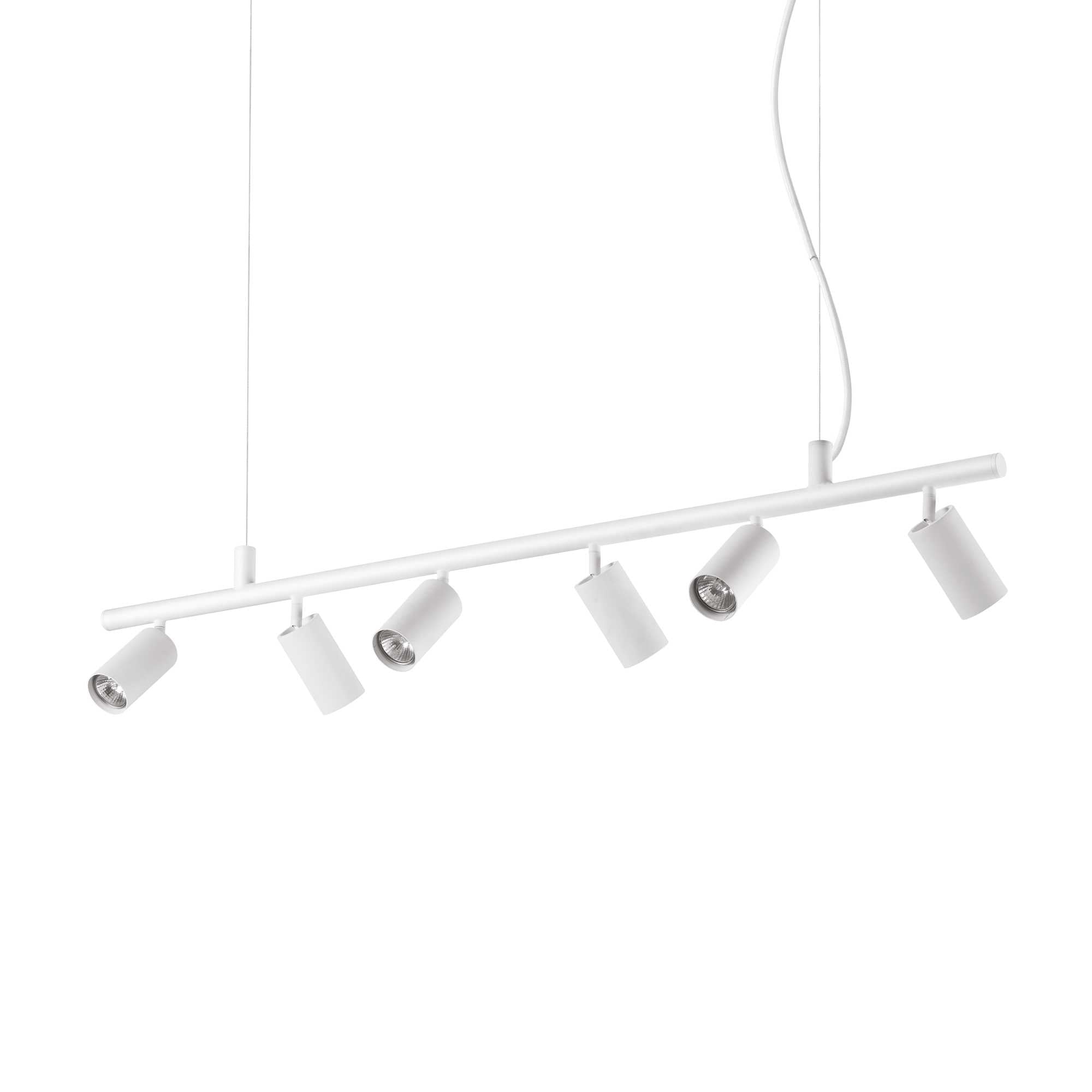 white modern spotlight 6 light pendant