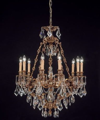 10 Light French Gold Chandelier with Turkish Crystals