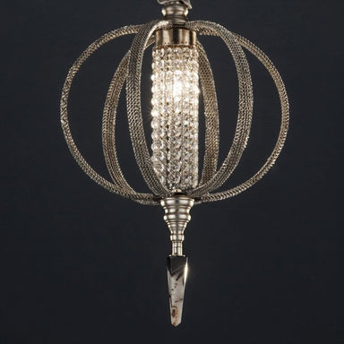 Elegant agate and crystal orb chandelier