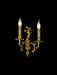 Gold-plated wall candelabra-style sconce