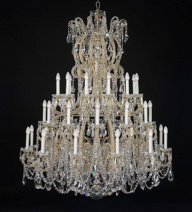 Large 36 light statement crystal chandelier