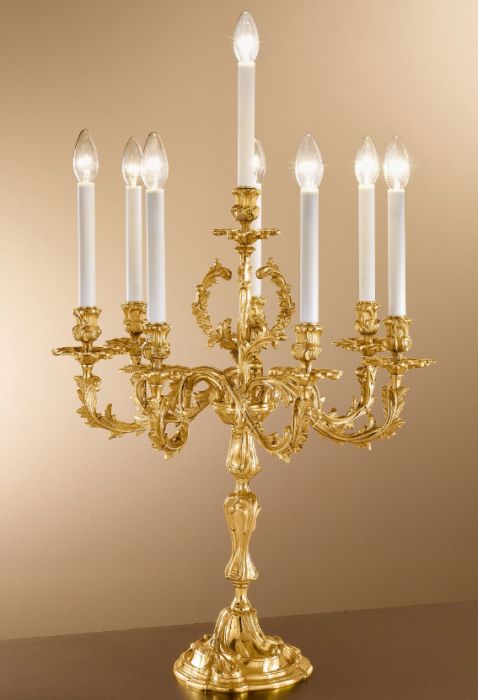 Candelabra Table Lamp in Gold | Classic Candelabra Table Lamp — Italian ...