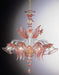 Pink and gold Murano Glass Chandelier