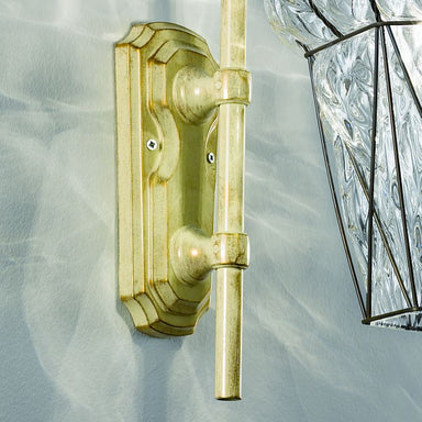 Venetian outdoor wall light with clear crystal diffuser