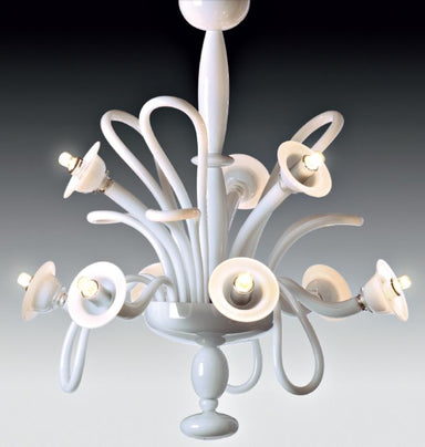 Smoked, Clear Or White Modern Murano Chandelier