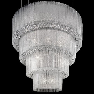 Modern 28 Light Graniglia Glass Chandelier From Italy