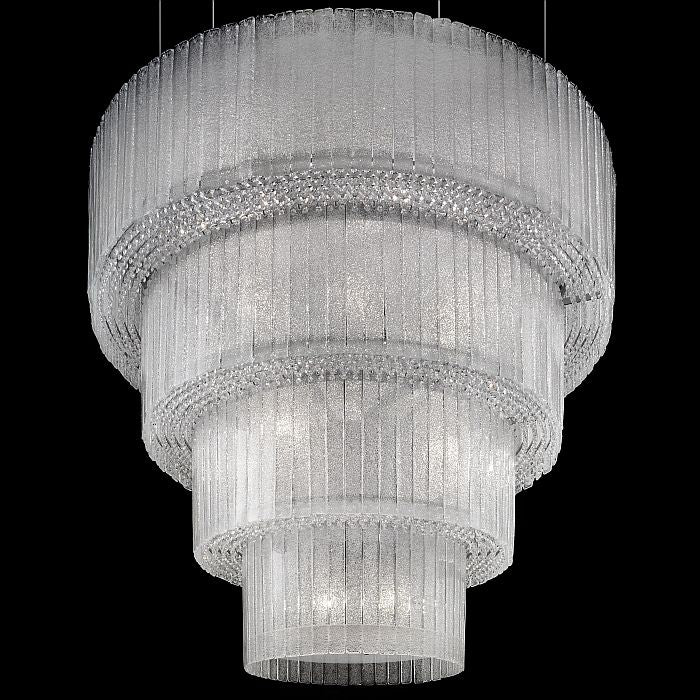 Modern 28 light graniglia glass chandelier from Italy