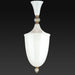 White or amber Murano glass indoor lantern