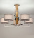 Modern Italian silver ceiling light with choice of shade colour