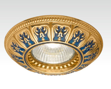 Blue and Gold Recessed Light Fitting
