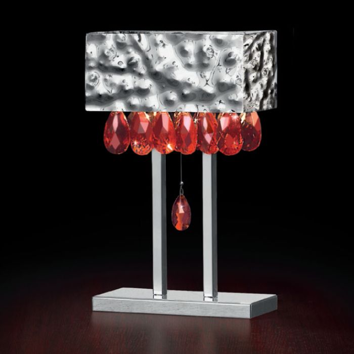 Patrizia Volpato Magma coloured crystal & chrome table lamp