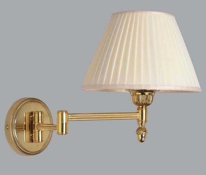 Gold Metal Wall Light with Moveable Arm
