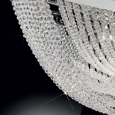 Austrian crystal suspended light with gold or chrome plating