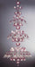 Large pink and white Murano crystal chandelier