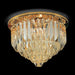 Lead crystal prism ceiling light with Murano glass options