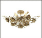 Gold & Silver Ceiling Light with Roses & Swarovski Elements