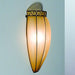 Amber Murano glass wall light with 'scavo' finish