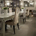 4 metre dining table with Venetian mirror inserts