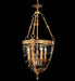 Elegant 6 light brass and glass ceiling lantern