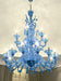 Blue Murano glass chandelier with 14 lights