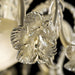 White, clear & gold Murano glass art deco style chandelier