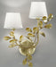 Light amber Scholer crystal wall lamp with cream shades