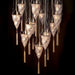 Fortuny style stairwell chandelier in Murano glass