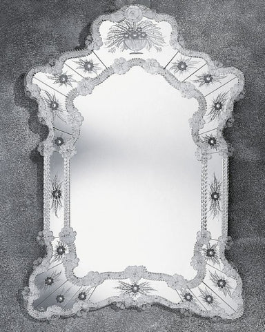 Beautifully Hand-Etched 17Th Century Venetian Mirror