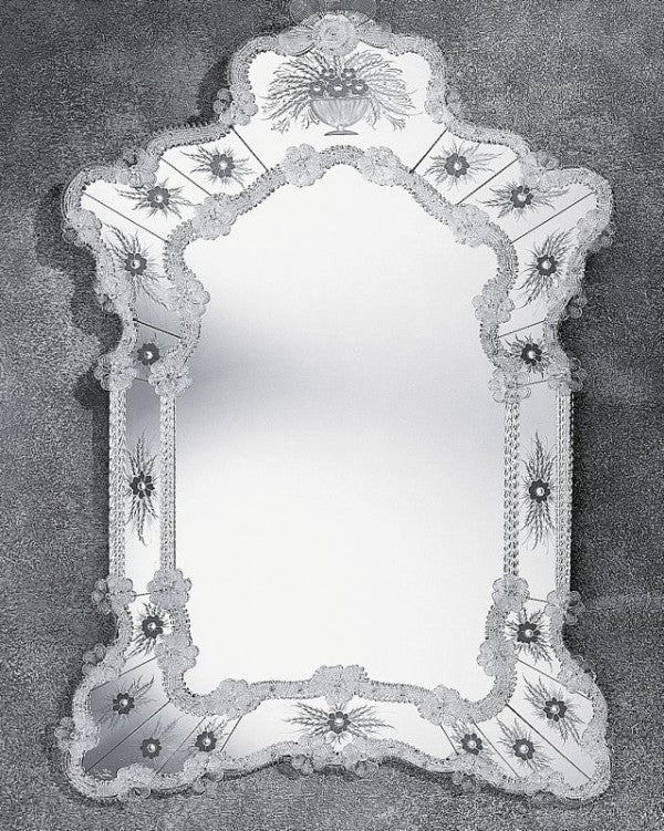 Beautifully Hand-Etched 17th Century Venetian Mirror