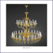 Clear or amber glass handblown chandelier from Italy