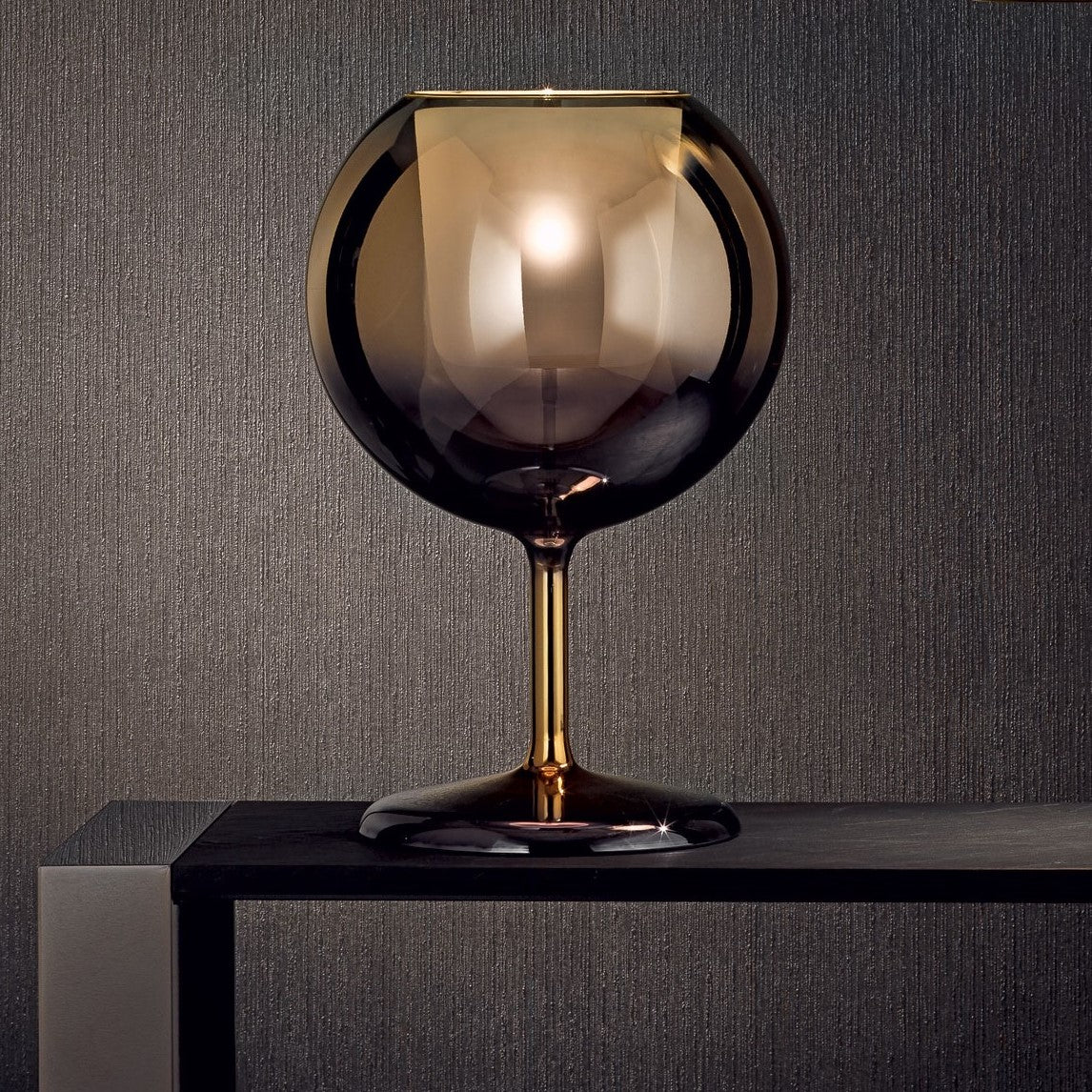 Penta round glass table lamp