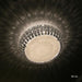 Gold-plated or nickel flush ceiling light with Spectra crystals
