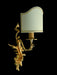 Gold-plated wall light with Venetian-style backless shade