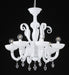 White Murano glass and crystal chandelier