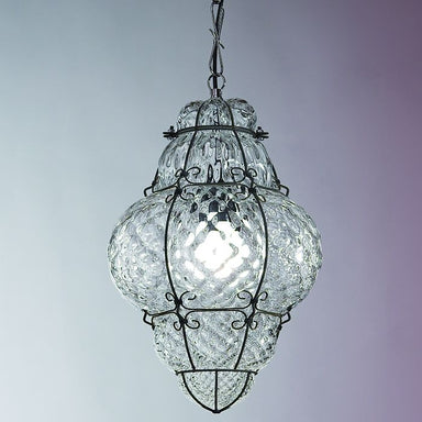 Clear Murano crystal 'baloton' ceiling lantern