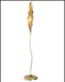 Leaf-style gold floor lamp with glass crystals