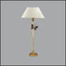 Column table lamp with butterfly