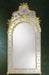 Classic Venetian archtop wall mirror with glass flowers