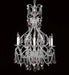 Traditional silver leaf crystal chandelier