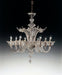 Ornate clear Murano glass chandelier in 6 sizes
