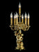 Antiqued gold and brass candelabra with two charming cherubs